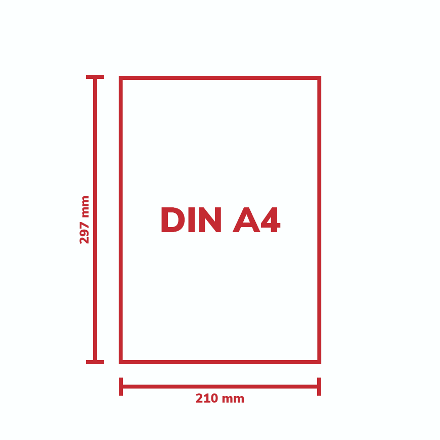 DIN A4 - 210 x 297 mm